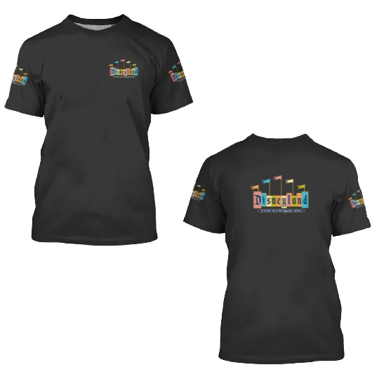 Discover Retro Disneyland Sign 3D T Shirts