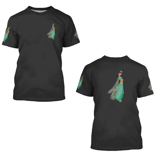 Disney Aladdin Live Action Princess Jasmine in Green 3D T Shirts