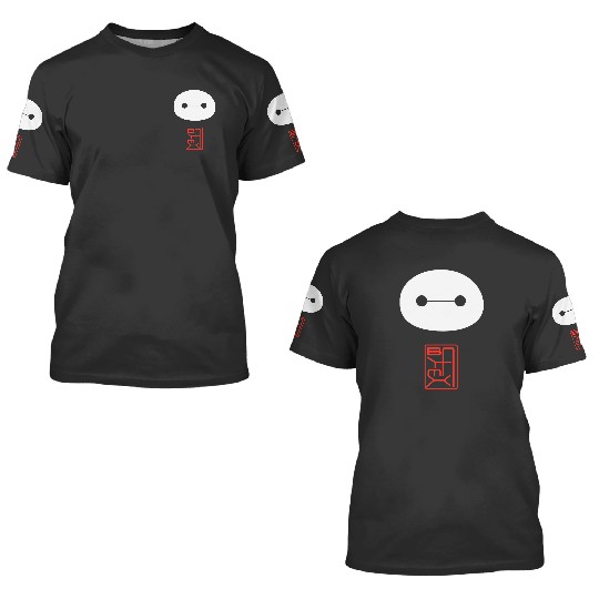 Disney Big Hero 6 Baymax Face Kanji 3D T Shirts