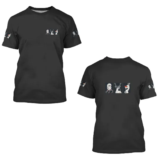 disney frozenss 2 Kristoff Sven and Olaf 3D T Shirts