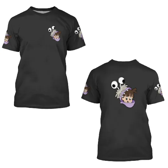 Disney and Pixars Monsters Inc. Boo Big Face Costume 3D T Shirts