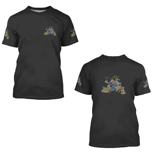 Disney Ducktales Scrooge McDuck Coins 3D T Shirts