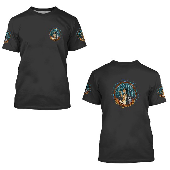 Disney Pocahontas Follow Your Path Circle Text 3D T Shirts