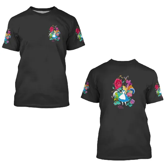 Disney Alice in Wonderland Wildflower Forest 3D T Shirts