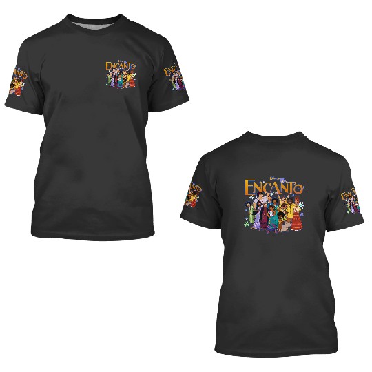 Disney Encanto Family Group Portrait Logo 3D T Shirts