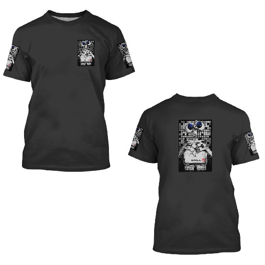Disney Pixarss WALLE Distressed Tile Sad Eyes Movie 3D T Shirts