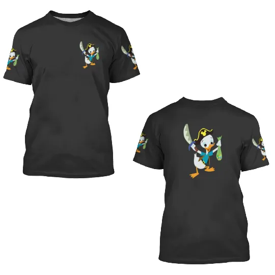 Disney Halloween Huey Duck Pirate Trick or Treat 3D T Shirts