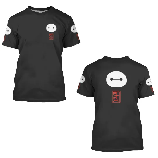 Disney Big Hero 6 Baymax Face Kanji 3D T Shirts