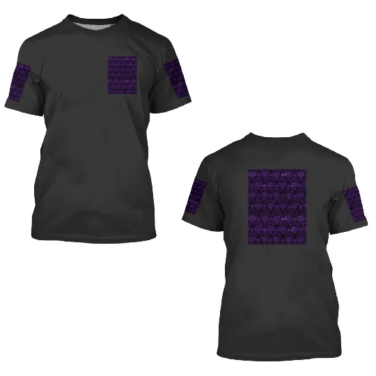 Disney Haunted Mansion purple glitter pattern Graphic 3D T Shirts