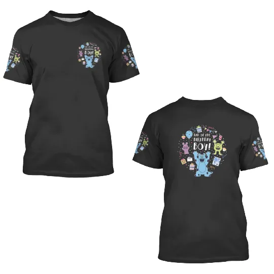Disney and Pixars Monsters Inc. Dad of the Birthday Boy 3D T Shirts