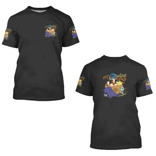 Disney 100 Stitch in Costume Rajah Aladdin a Whole New World 3D T Shirts