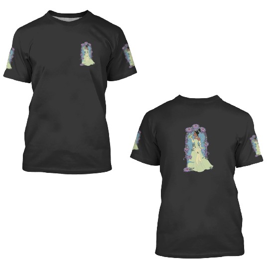 Disney Princess And The Frog Tiana Floral KISSss 3D T Shirts