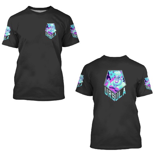 Disney Little Mermaid Ursula Pop Art Graphic 3D T Shirts