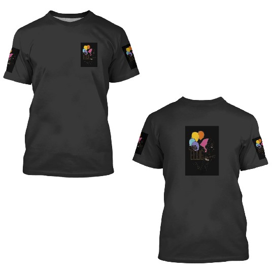 Discover Disney Pixarss Up His Ellie Balloons Sketch Graphic Essential 3D T Shirts