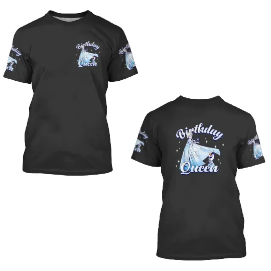 Kids disney frozenss Birthday Queen Elsa Olaf Portrait Youth 3D T Shirts
