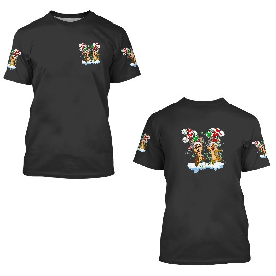 Disney Chip And Dale Christmas, Chip And Dale 3D T Shirts