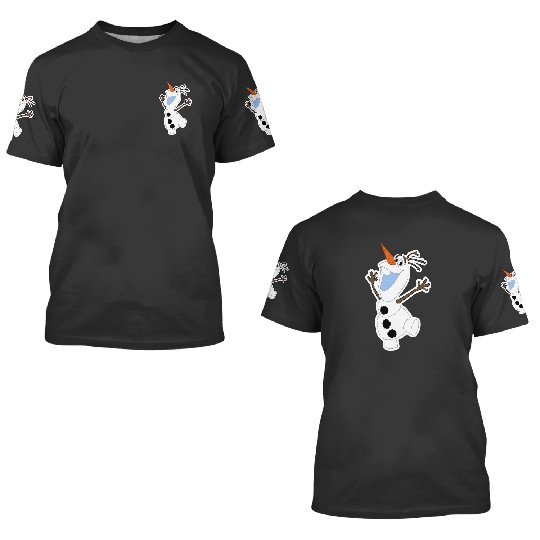 disney frozenss Olaf Dancing Portrait 3D T Shirts