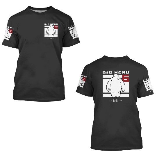 Disney Big Hero 6 Baymax All White Flag 3D T Shirts