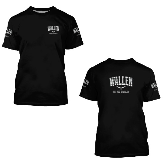 Wallen Western I'm the Problem Tour 3D T Shirts. Country Music Lover 3D T Shirts, Perfect for Concerts, Gift for Fans, Unisex Graphic 3D T Shirts