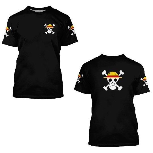 Straw hat pirates flag one piece 3D T Shirts