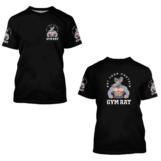 Weightlifting Gym Rat 3D T Shirts