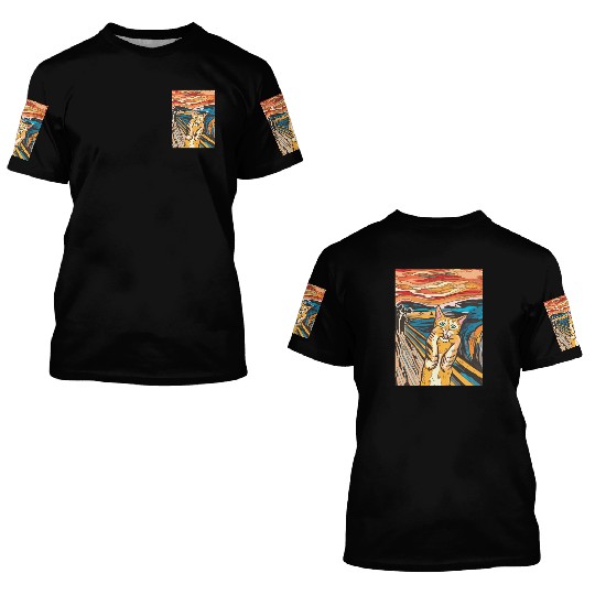 The scream of the cat 3D T Shirts