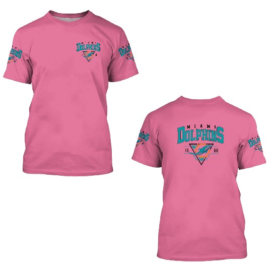 Vintage Miami Dolphins 3D T Shirts, Dolphins 3D T Shirts, Miami Football Fan 3D T Shirts, Dolphins 3D T Shirts, Game Day apparel