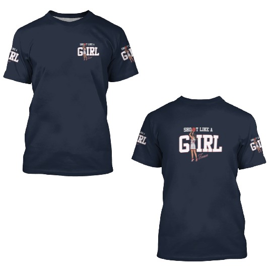 Shoot Like a Girl 3D T Shirts, Caitlin Clark 22 Basketball 3D T Shirts