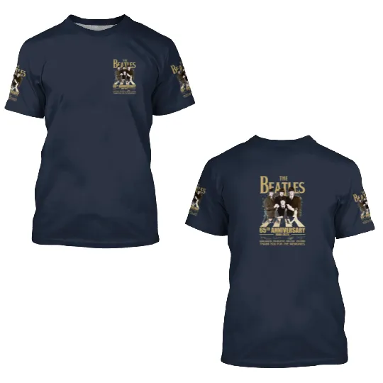 The Beatles Rock Band 1960-2025 65th Anniversary Unisex 3D T Shirts, Fan gift