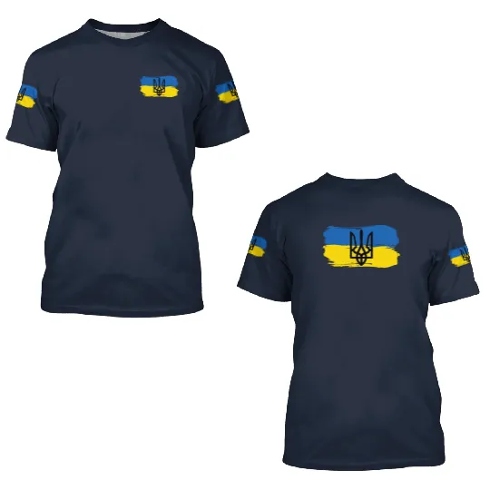 I Stand With Ukraine 3D T Shirts, Support Ukraine Tees, We Stand With Ukraine
