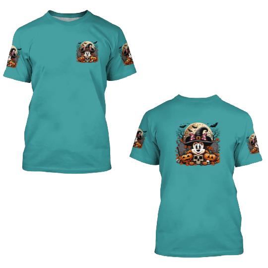 Minnie Mouse Halloween 3D T Shirts, Minnie Pumpkin 3D T Shirts, Disney Spooky