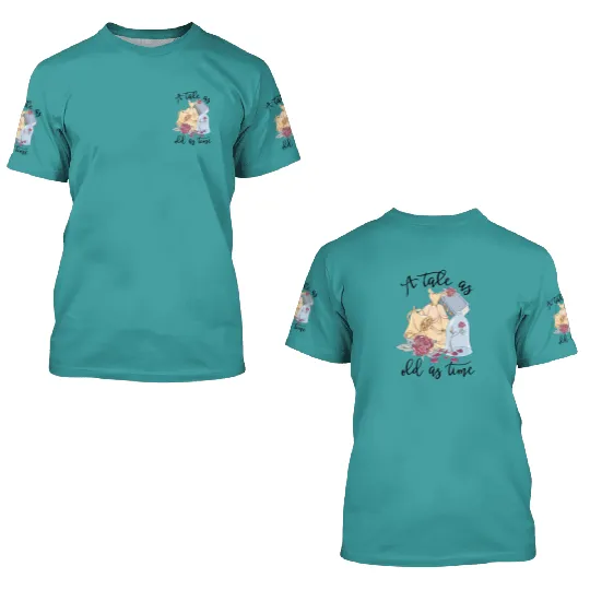 Disney Princess 3D T Shirts, Beauty And The Beast 3D T Shirts
