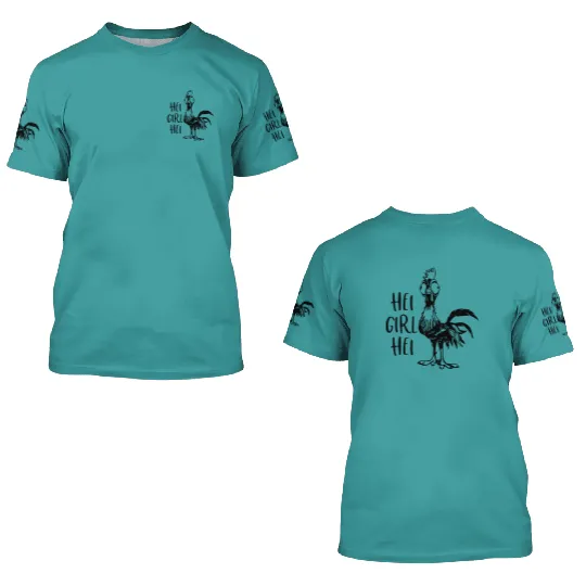 Hei Girl Hei 3D T Shirts, Disney Moana Hei Hei T-Shir