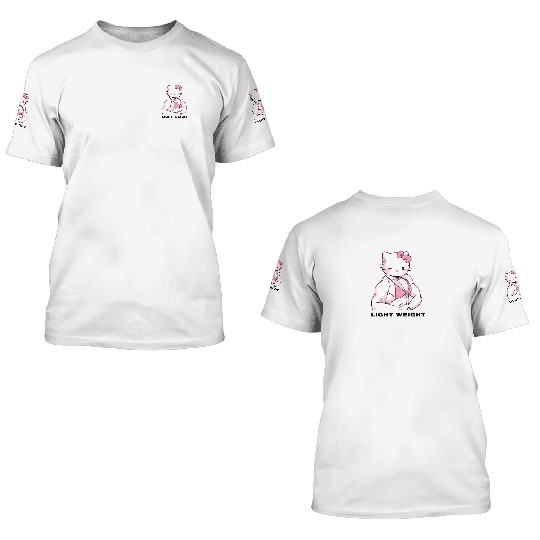 Hello Kitty Buff Bodybuilder Workout Gym 3D T Shirts
