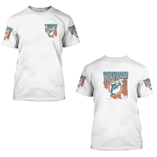 Vintage Miami Dolphin Football 3D T Shirts