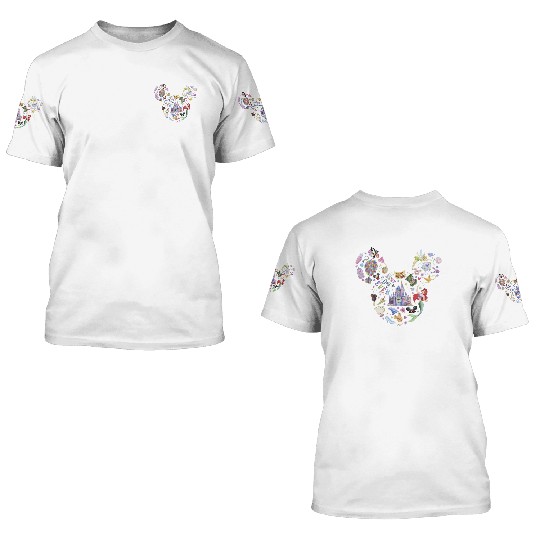 Disney Magic Kingdom 3D T Shirts, Disney Characters 3D T Shirts