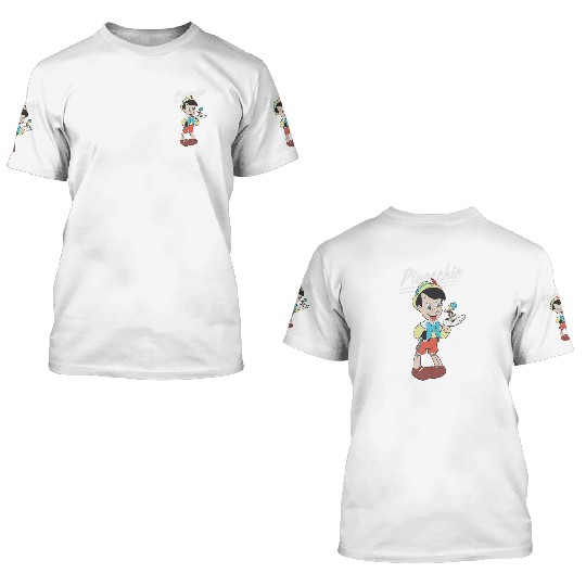 Disney Pinocchio and Jiminy Cricket 3D T Shirts
