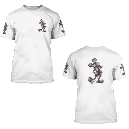 Disney Floral Mickey Raglan Baseball Tee 3D T Shirts