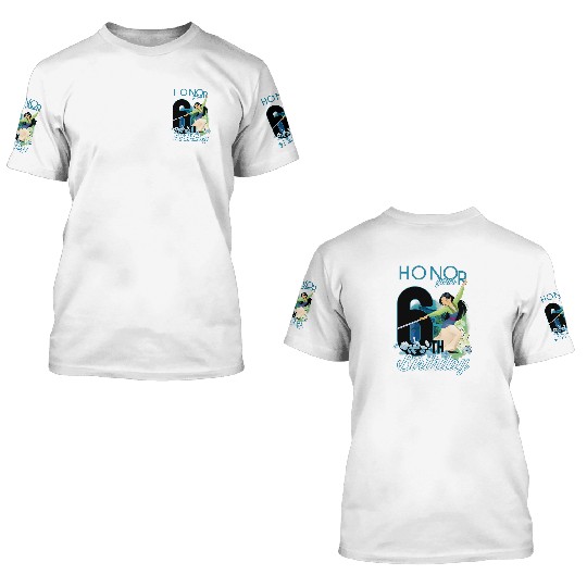Disney Mulan Portrait Honor Your 6th Birthday 3D T Shirts