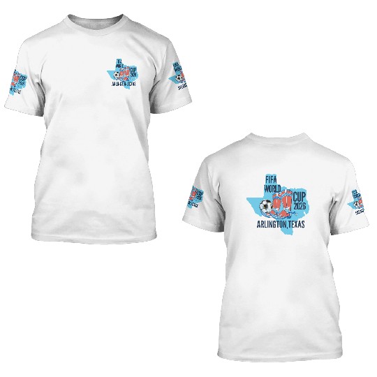 FIFA World Cup 2026 Arlington Texas Unisex 3D T Shirts: Soccer Fan Apparel