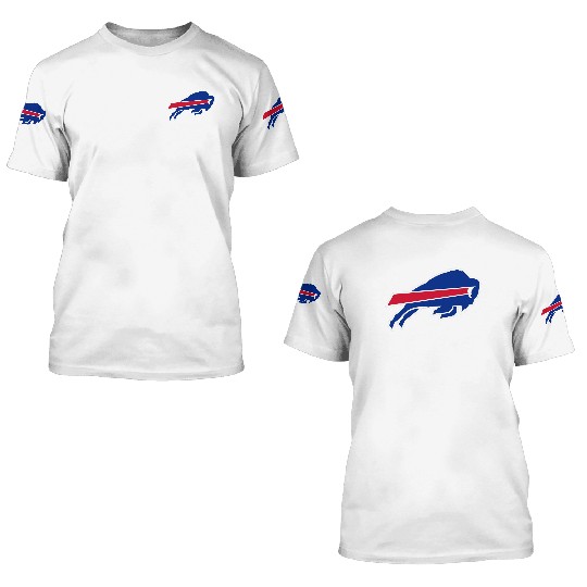 Buffalo Football Team Bills Primary Logo Fleece 3D T Shirts, Gift for Fan