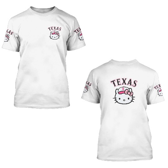 Texas Rangers Hello Kitty 3D T Shirts
