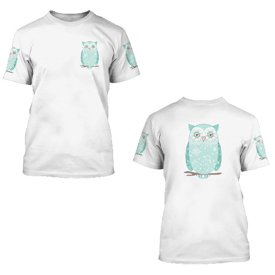 A snow owl 3D T Shirts