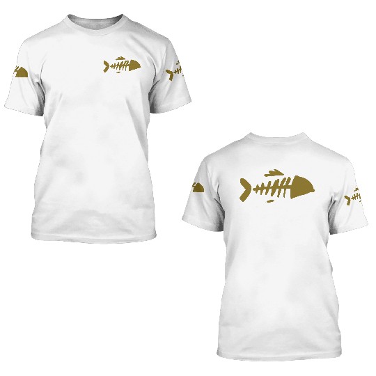Fish Skeleton 3D T Shirts