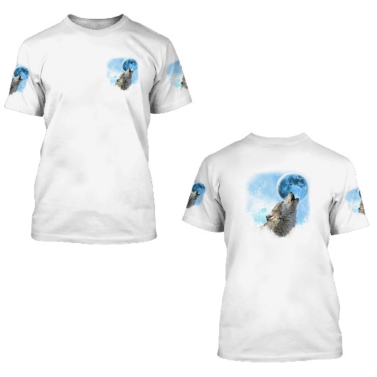Silver Wolfs Skylight 3px 3D T Shirts