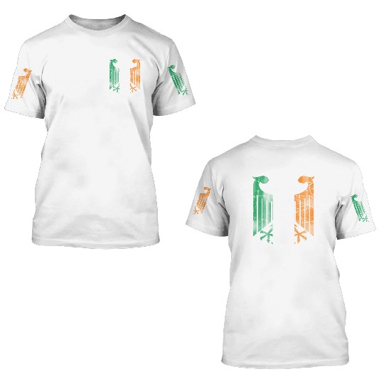 Irish German Eagle 3D T Shirts