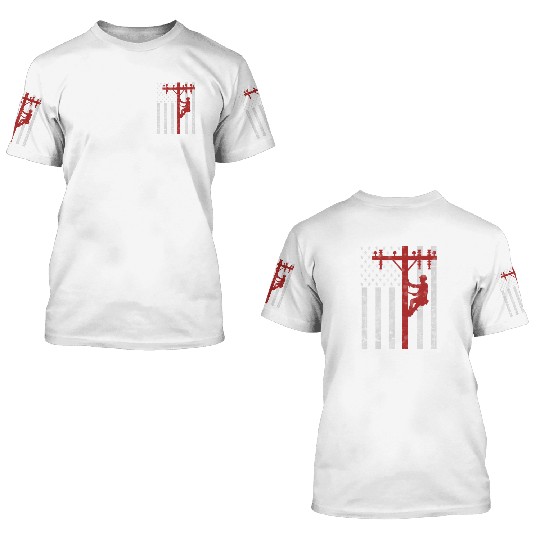 american lineman 3D T Shirts