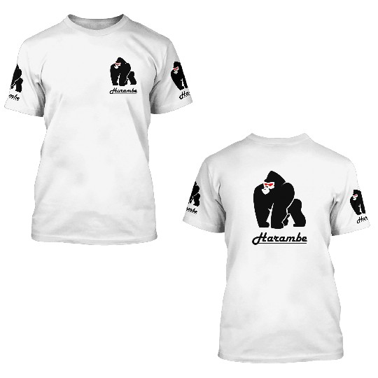 Gorilla Black 3D T Shirts
