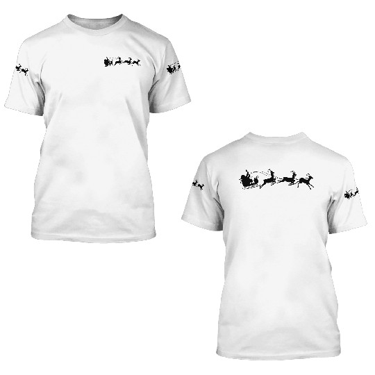 santa's sleigh 3D T Shirts