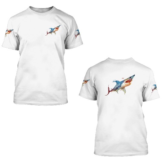 Colorful Shark 3D T Shirts